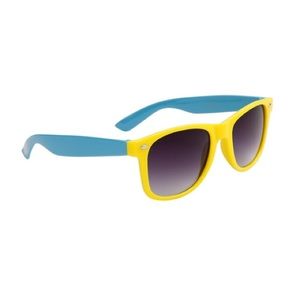 ISLAND VIBES California Classics Sunglasses Yellow/Blue Frames with Black Lens